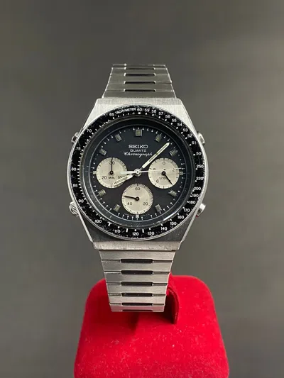 Pre-owned Seiko X Vintage Seiko 7a28-703b Speed Master Quartz Men's Watch In Black