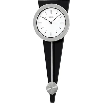 Seiko "zing" Pendulum Wall Clock In Black