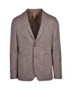 Seinse Brown Checkered Unlined Polyester-blend Round Jacket In Multi