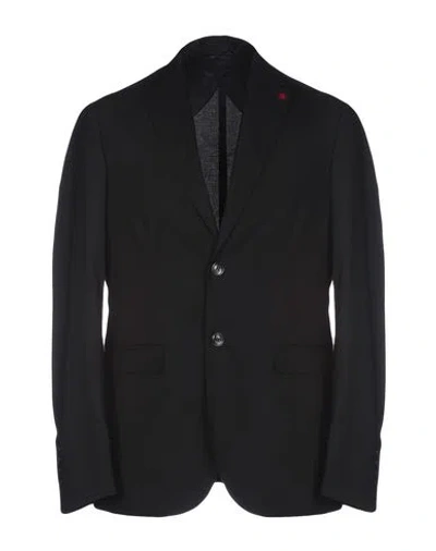 Seinse Man Blazer Black Size 38 Polyester, Viscose, Elastane