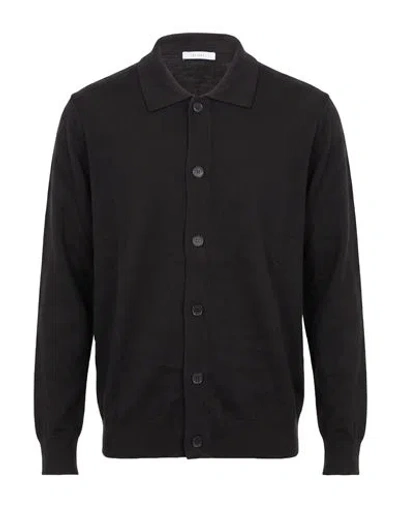 Seinse Man Cardigan Black Size S Cotton, Polyester