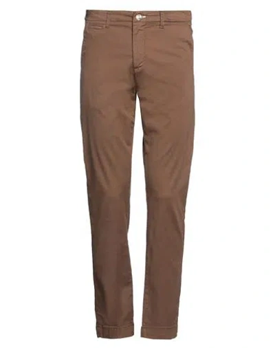 Seinse Man Pants Brown Size 32 Cotton, Elastane