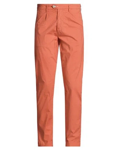 Seinse Man Pants Orange Size 30 Cotton, Elastane