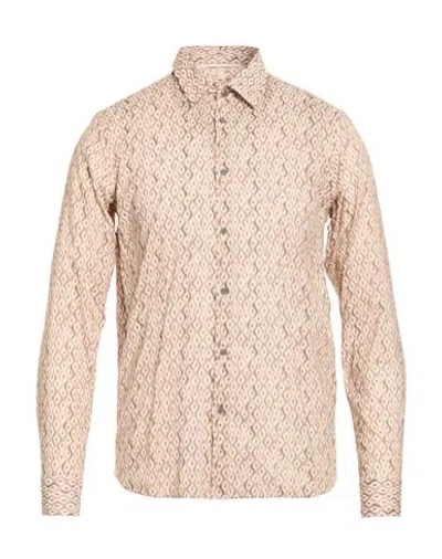 Seinse Man Shirt Khaki Size Xxl Cotton In Neutral