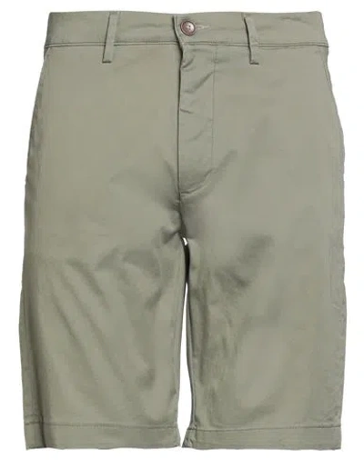 Seinse Man Shorts & Bermuda Shorts Sage Green Size 36 Cotton, Elastane