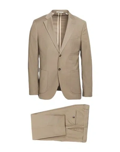 Seinse Man Suit Taupe Size 36 Polyester, Viscose, Elastane In Brown