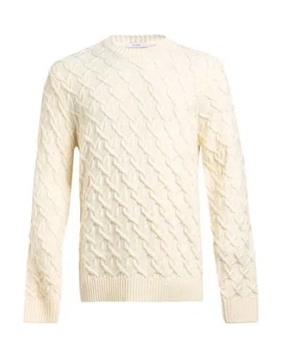 Seinse Man Sweater Cream Size L Acrylic, Wool In Neutral