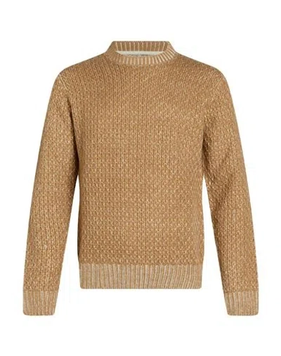 Seinse Man Sweater Mustard Size S Acrylic, Merino Wool In Yellow