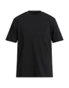 Seinse Man T-shirt Black Size 3xl Cotton, Elastane In Black