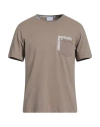 Seinse Man T-shirt Taupe Size M Cotton In Gray