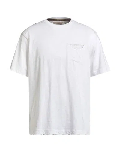 Seinse Man T-shirt White Size Xxl Cotton, Linen