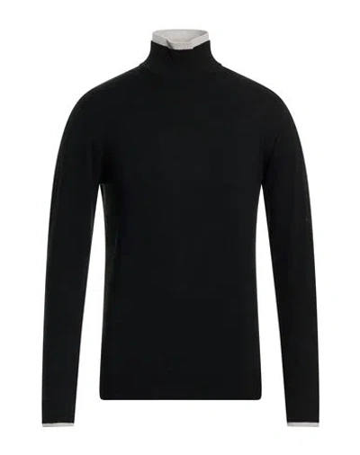 Seinse Man Turtleneck Black Size M Recycled Polyester, Nylon, Polybutylene