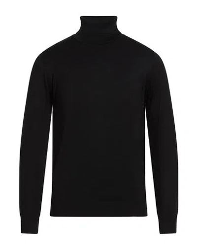 Seinse Man Turtleneck Black Size S Viscose, Nylon