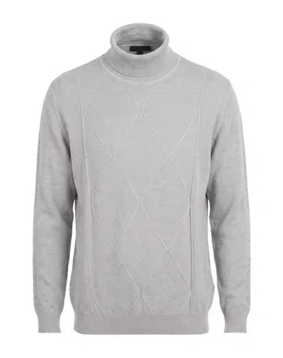 Seinse Man Turtleneck Grey Size Xxl Viscose, Nylon