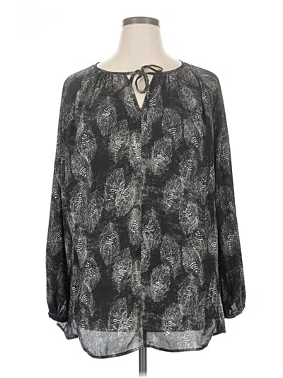 Pre-owned Sejour 3/4 Sleeve Blouse In Gray