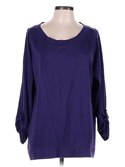 Pre-owned Sejour 3/4 Sleeve T-shirt In Purple