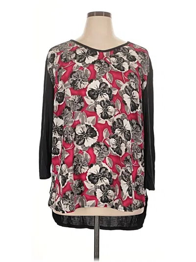 Pre-owned Sejour 3/4 Sleeve T-shirt In Red