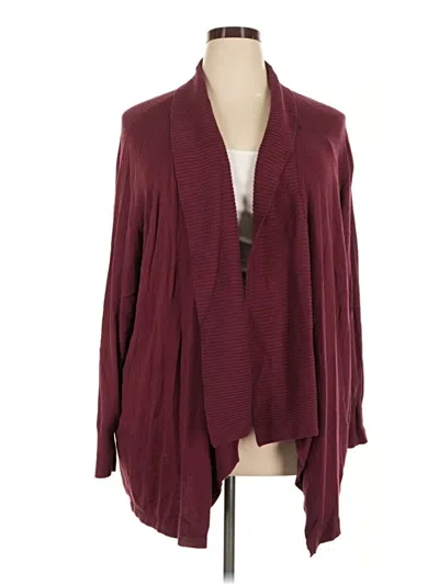 Pre-owned Sejour Cardigan Sweater In Burgundy