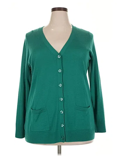Pre-owned Sejour Cardigan Sweater In Green