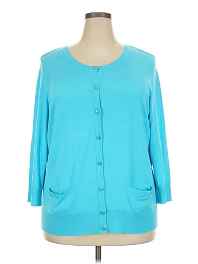 Pre-owned Sejour Cardigan Sweater In Teal