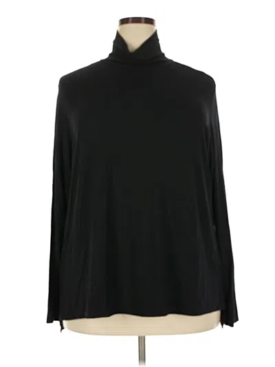 Pre-owned Sejour Long Sleeve Top Black Turtleneck Tops