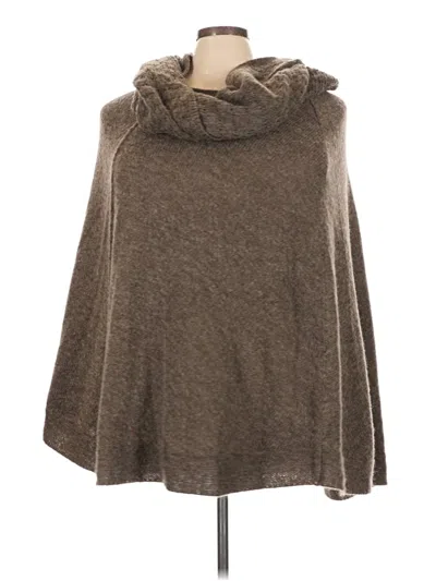 Pre-owned Sejour Poncho In Brown