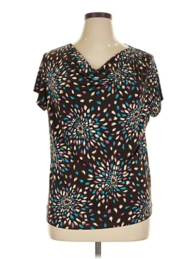 Pre-owned Sejour Short Sleeve Blouse In Teal