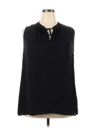 Pre-owned Sejour Sleeveless Blouse In Black