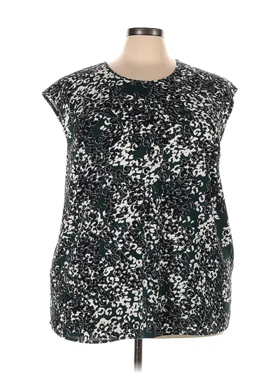 Pre-owned Sejour Sleeveless Blouse In Black