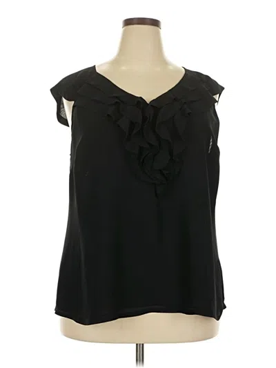 Pre-owned Sejour Sleeveless Blouse In Black