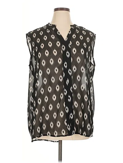 Pre-owned Sejour Sleeveless Blouse In Black