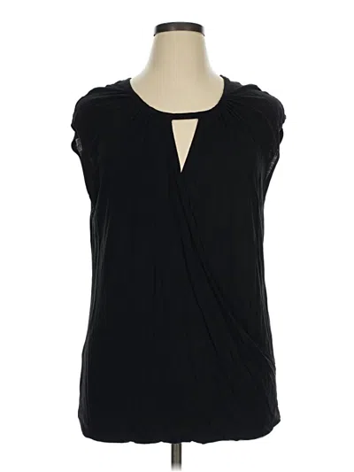 Pre-owned Sejour Sleeveless Blouse In Black