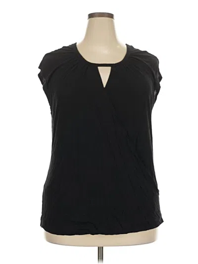 Pre-owned Sejour Sleeveless Blouse In Black