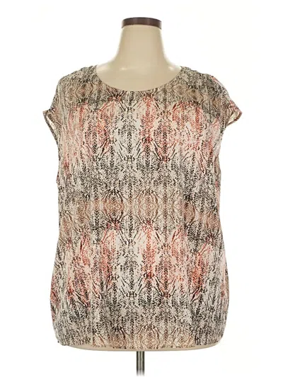Pre-owned Sejour Sleeveless Blouse In Brown