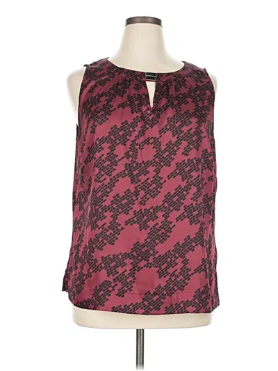 Pre-owned Sejour Sleeveless Blouse In Burgundy
