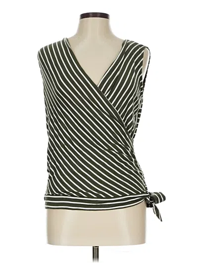 Pre-owned Sejour Sleeveless Blouse In Green