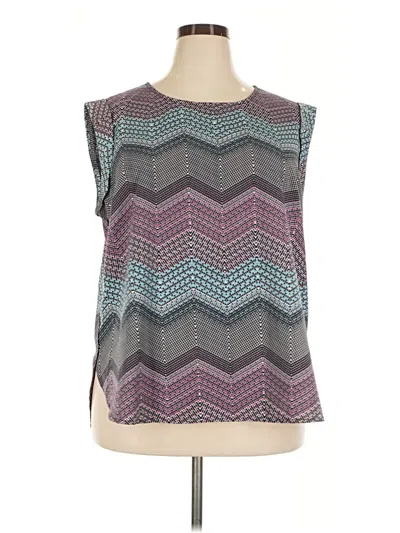 Pre-owned Sejour Sleeveless Blouse In Purple