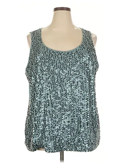Pre-owned Sejour Sleeveless Blouse In Teal