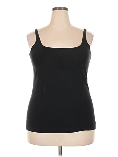 Pre-owned Sejour Sleeveless Top Black Scoop Neck Tops