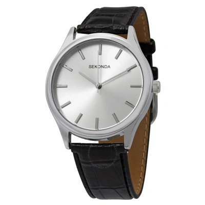 Sekonda Quartz Silver Dial Men's Watch 3099 In Black