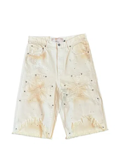 Sekrit Chopper Cross-patch Shorts In Brown