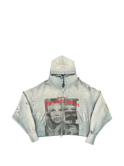 Sekrit Compliments Graphic-print Zip-up Hoodie In Multi