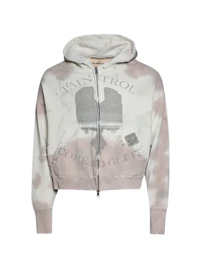 Sekrit Distressed Tie-dye Hoodie In Green