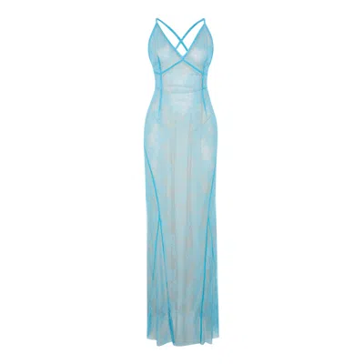 Sel Women's Baby Blue Dress Of The Thousand And One Nights
