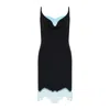 Sel Women's Black Lace Bra Detailed Mini Dress