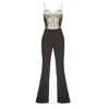 Sel Women's Black / White Burlesque Jump Suit In Black/white