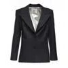 Sel Women's Blue Over Sized Pin Stripped Blazer Jacket In Blue