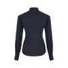 Sel Women's Blue Shoulder Padded Navy Shirt