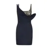 Sel Women's Double Strap Black Mini Dress