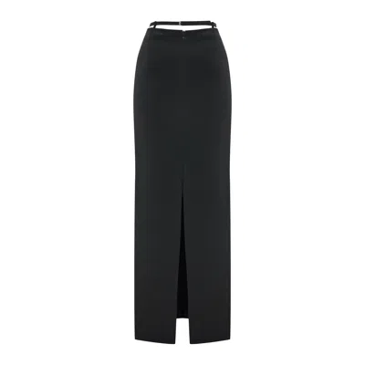 Sel Women's High Rise Black Maxi Skirt